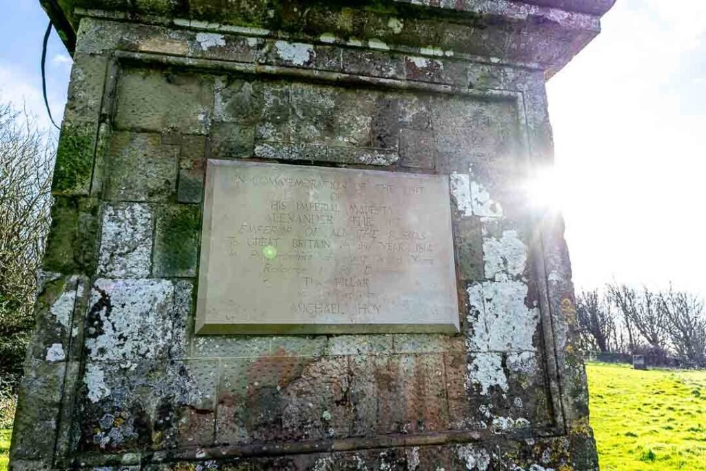 hoy monument plaque