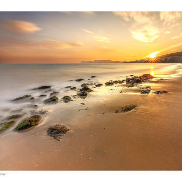 A Compton Bay Sunburst Print - Isle of Wight