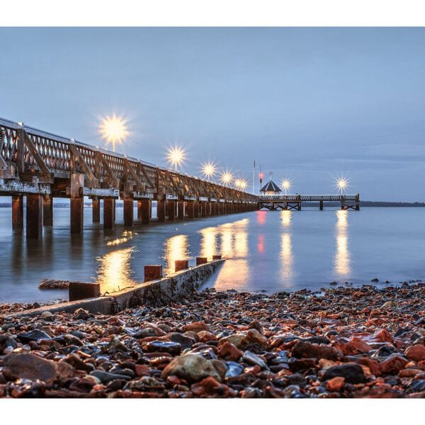 Yarmouth Pier at Night A4/A3/A2 Fine Art Print - Isle of Wight