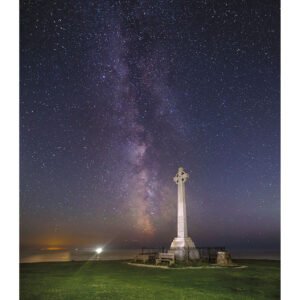 Tennyson Down Milky Way Print: Isle of Wight Monument Night