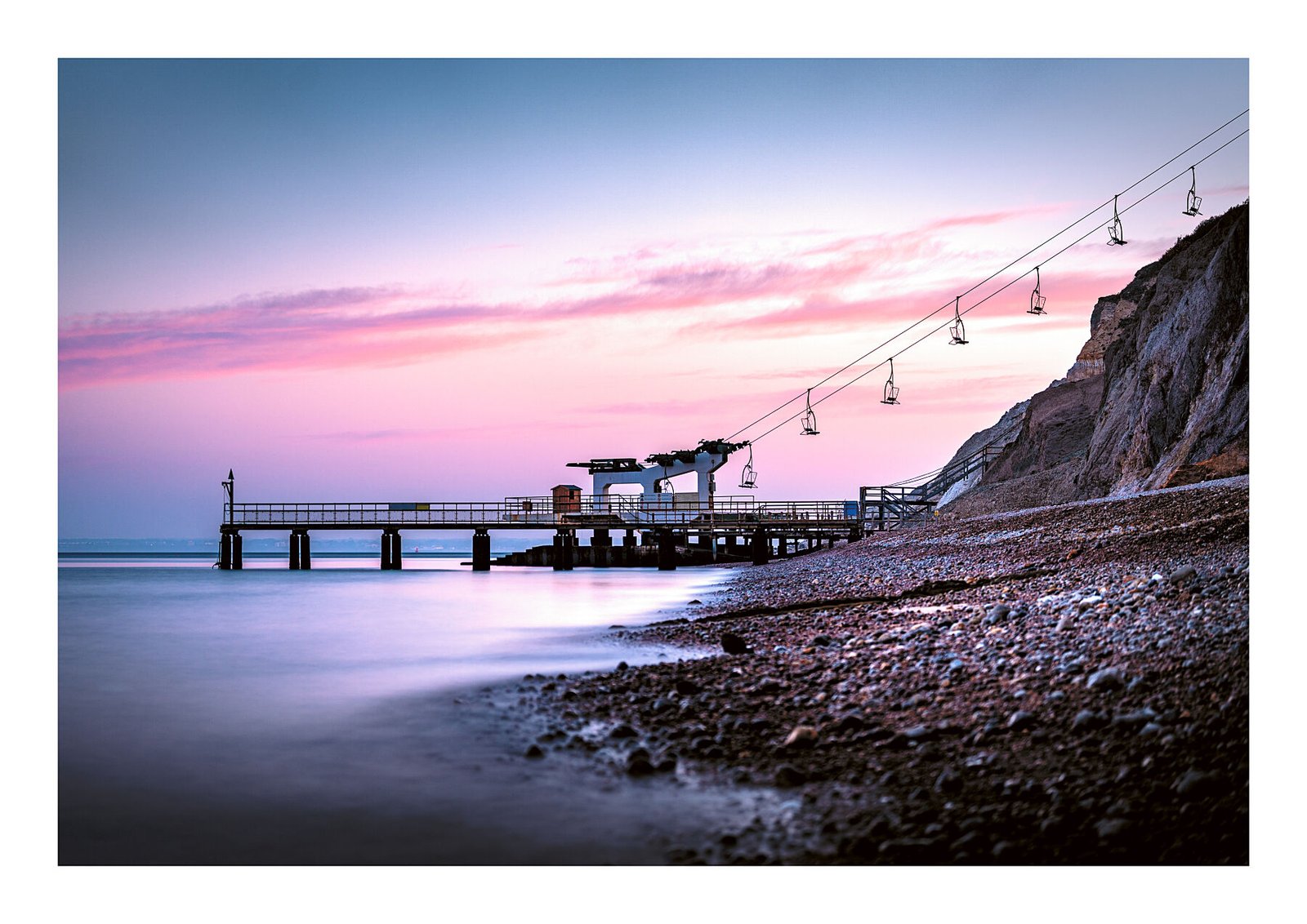 Framed Print of Alum Bay Sunrise – Long Exposure Seascape, Isle of Wight