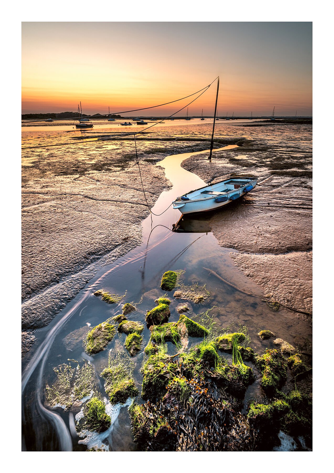 Sunset Low Tide – Newtown Harbour, Isle of Wight Fine Art Print
