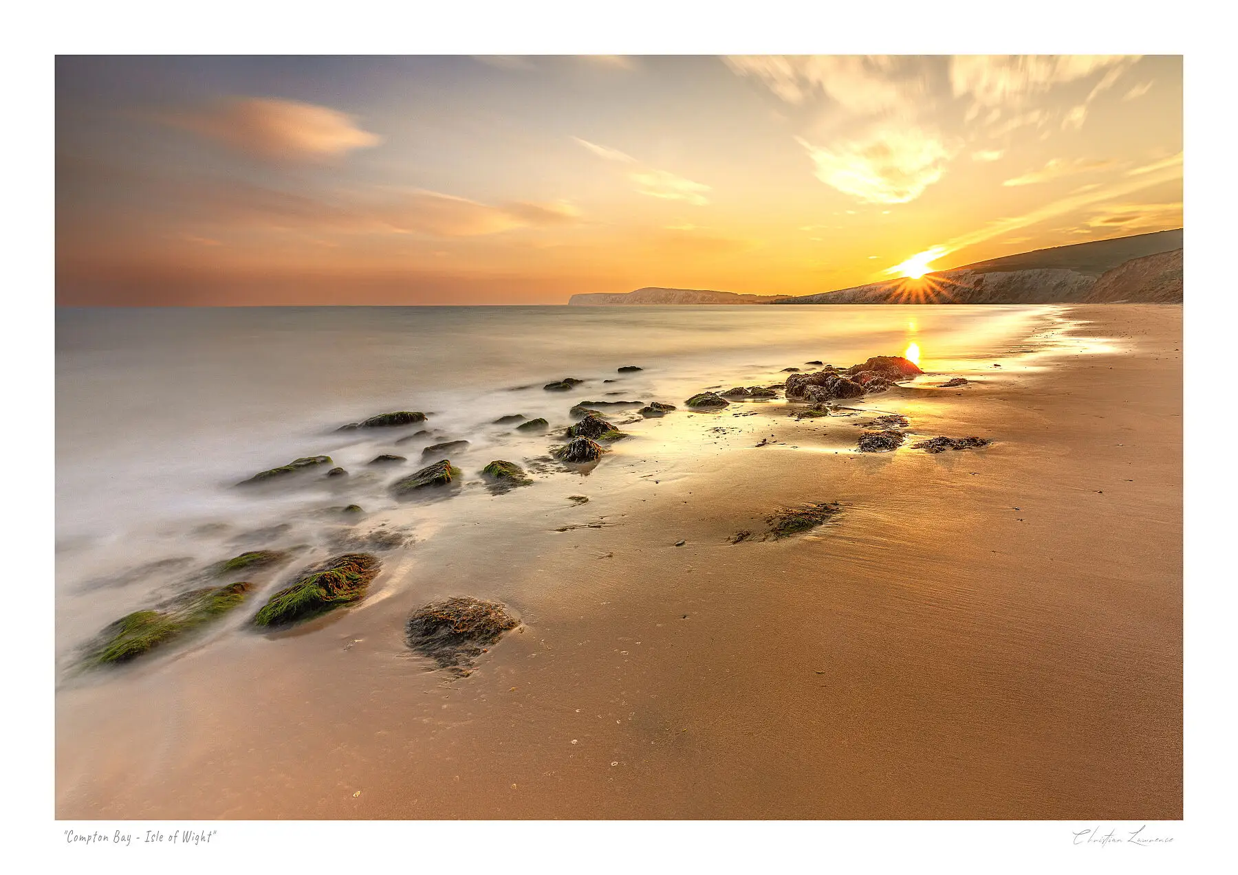 sunset compton bay framed prints