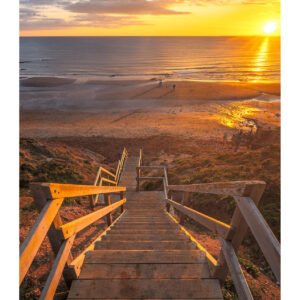 Steps to Serenity – Sunset at Compton Bay, Isle of Wight