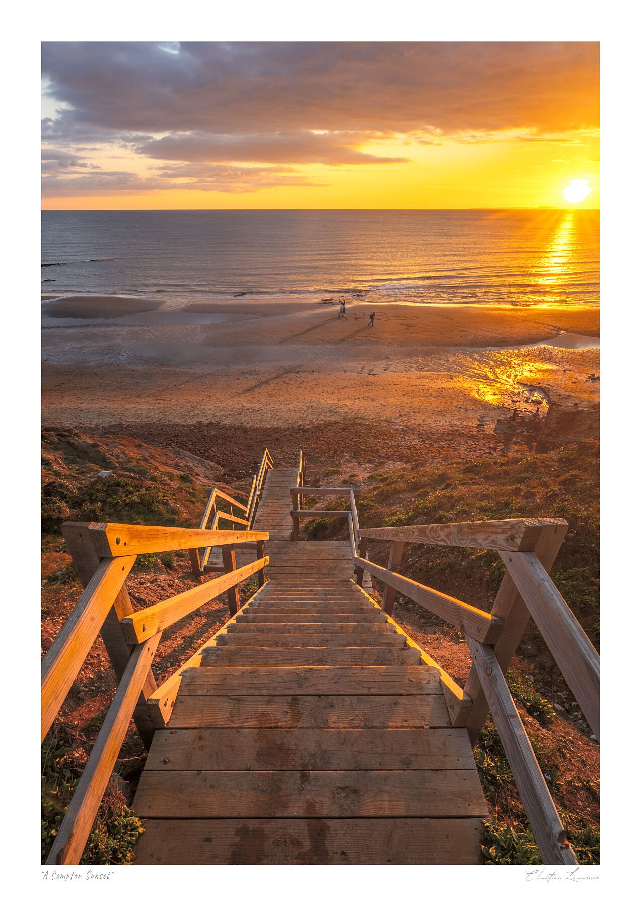 Steps to Serenity – Sunset at Compton Bay, Isle of Wight