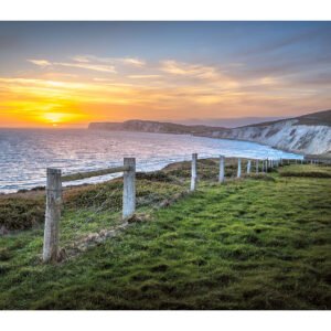 Compton Bay Sunset – Fine Art Print of Tennyson Down, Isle of Wight Coastal Landscape