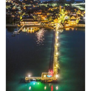 Yarmouth Pier at Night – Fine Art Aerial Print