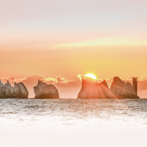 Sunset at The Needles Canvas Print – Isle of Wight Wall Art old